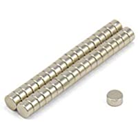 first4magnets f042 - N35-50 4 mm diámetro x 2 mm de grosor N35 imán de neodimio con 0-38 kg tirador (50 unidades)